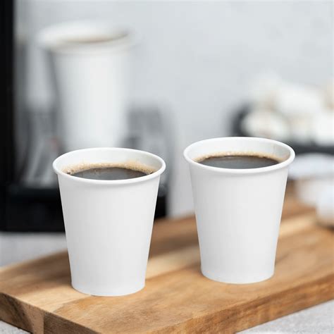1 000 Ct 6 Oz Paper Coffee Cups White 70 Mm