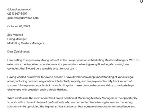 1 Lawyer Cover Letter Examples With In Depth Guidance