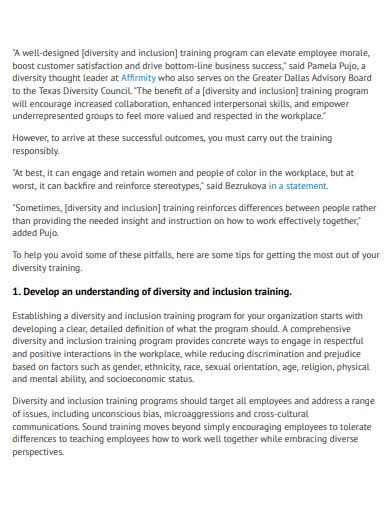 10 Diversity Training Program Examples To Download