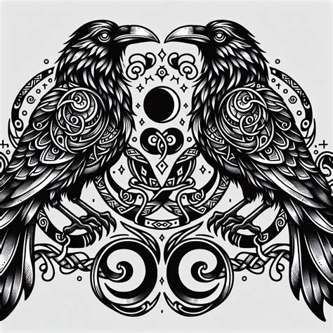 10 Hugin And Munin Tattoo Ideas Huginn And Muninn Chest Tattoo
