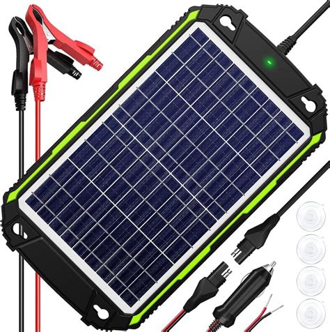 10W 12V Solar Battery Charger Amp Maintainer Review Emergency Solar