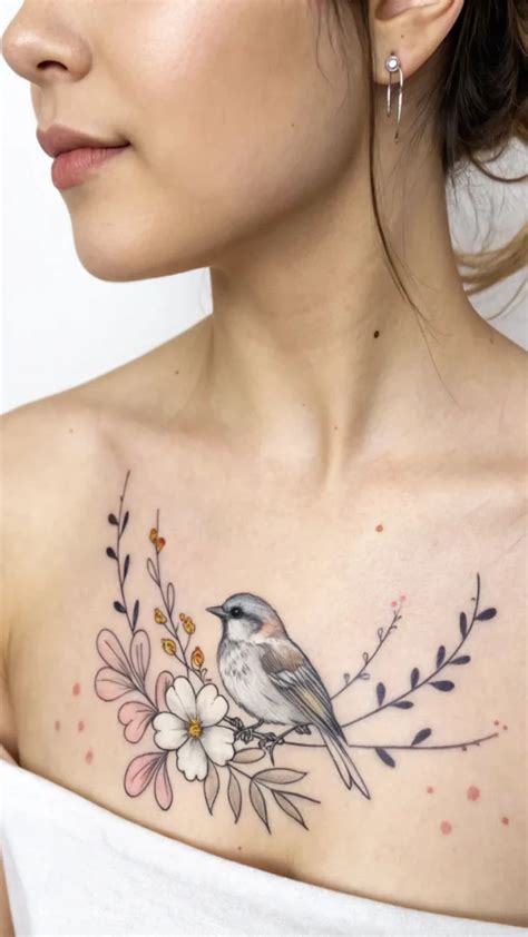 11 Bird Chest Tattoo Ideas For Women Chest Tattoo Inspiration