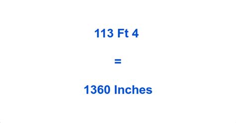 113 In To Ft How To Convert 113 Inches To Feet