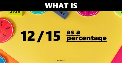 12/15 as a Percentage: Simple Conversion