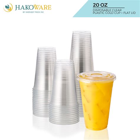 12 Oz Clear Pet Cold Cups Hakoware By Harvest Pack Inc