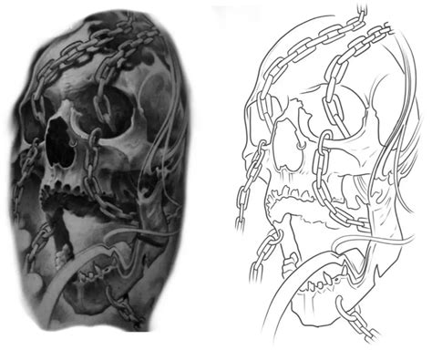 12 Printable Skull Tattoo Stencils Tattooing 101