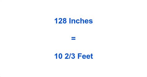 128 inches to feet conversion