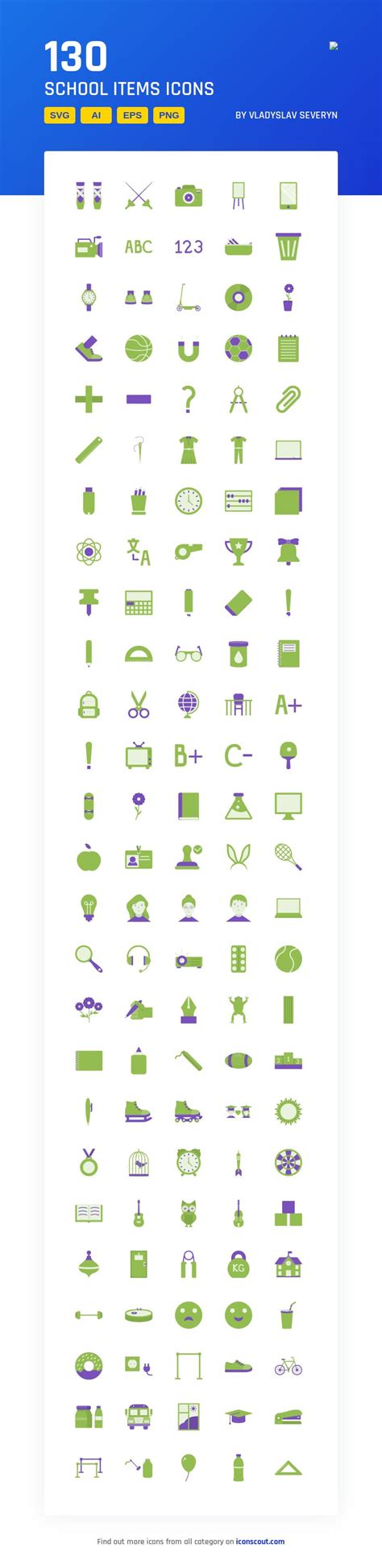 130 Free Education Icons