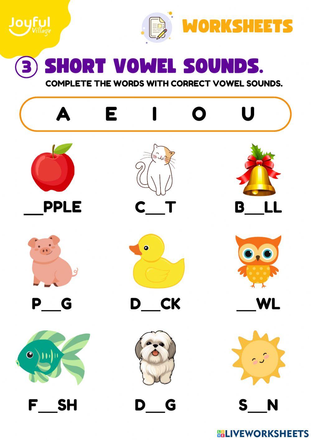 14 Long And Short Vowel Sounds Worksheet Free Pdf At Worksheeto Com