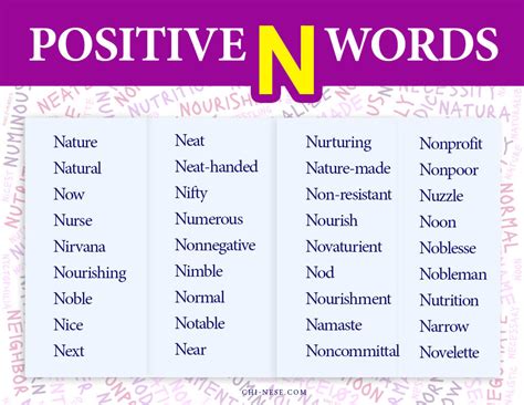 170 Positive Words That Start With N