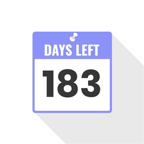 183 Days Left Banner Countdown Timer 26455245 Vector Art At Vecteezy