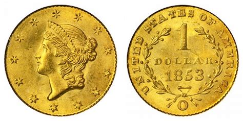 1853 Liberty Head Gold Dollar Type 1 Early Gold Dollar Coin Value 1853 Liberty Head Gold Dollar Type 1 Early Gold Dollar Coin Value