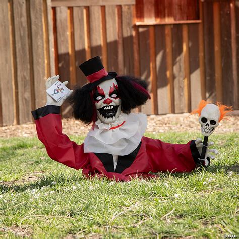 19 1 2 Groundbreaker Animated Black Red White Clown Halloween Decoration Halloween Express