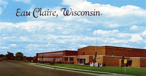 1913 Eau Claire High School Exterior View Eau Claire Wisconsin Vintage Postcard Ebay