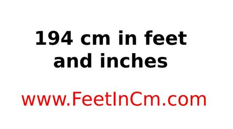 194 cm to feet conversion