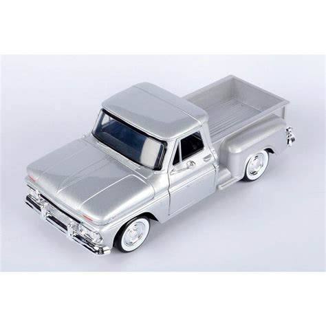 1966 Gmc C10 Stepside Silver 1 24 Scale Diecast Model By Motormax 1966 Gmc C10 Stepside Silver 1 24 Scale Diecast Model By Motormax