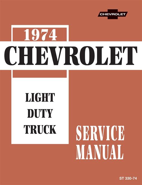 1974 Chevrolet Light Duty Truck Owner S Manual