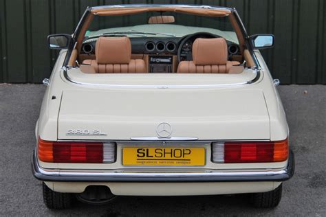 1985 Mercedes Benz 380Sl R107 2059 Light Ivory With Palomino Leather The Slshop