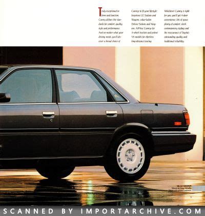 1989 Toyota Camry Brochure Early Version Importarchive