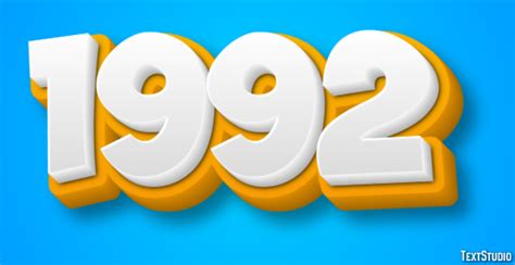 1992 Effet De Texte Et Design De Logos Nombre