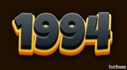 1994 Text Effect And Logo Design Number