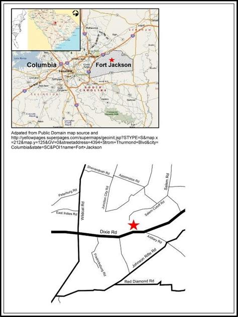 2 1 Maps Of Fort Jackson S C And The Surrounding Area Download Scientific Diagram