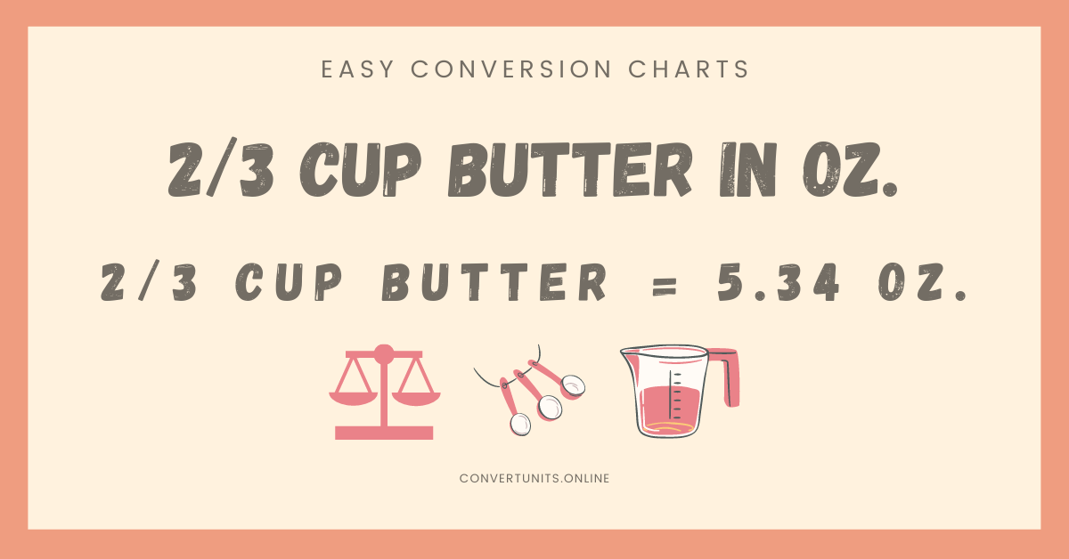 2 3 Cup Butter To Ounces Oz Online Unit Converter