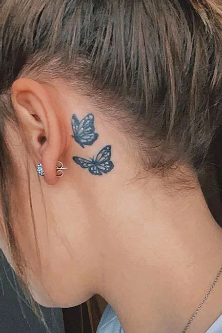 20 Cute Behind The Ear Tattoos For Women Behind Ear Tattoo Neck