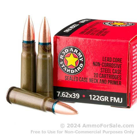 20 Rounds Of Discount 122Gr Fmj 7 62X39 Ammo For Sale By Red Army Standard
