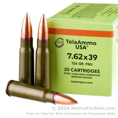 20 Rounds Of Discount 124Gr Fmj 7 62X39 Ammo For Sale By Tela Impex