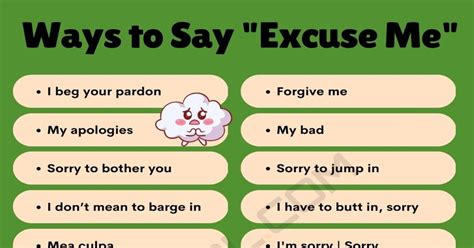 20 Ways To Say Excuse Me In English 7Esl