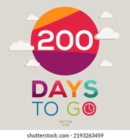 200 Days Countdown Left Vector Illustration Stock Vector Royalty Free 200 Days Countdown Left Vector Illustration Stock Vector Royalty Free