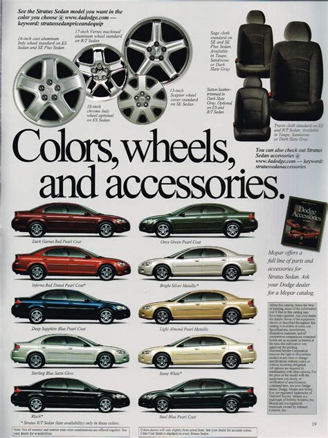 2002 Dodge Stratus Sedan Brochure Catalog With Color Chart Se Plus Es R T 02 Ebay 2002 Dodge Stratus Sedan Brochure Catalog With Color Chart Se Plus Es R T 02 Ebay