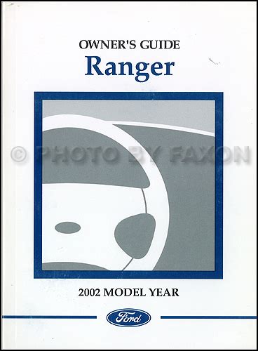 2002 Ford Ranger Owner S Manual Original 2002 Ford Ranger Owner S Manual Original