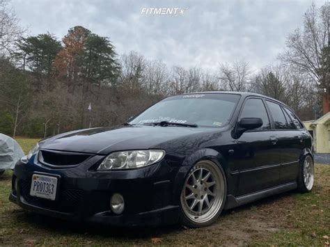 2003 Mazda Protege5 With 17X8 35 Avid1 Av56 And 205 40R17 Hankook Ventus V2 Concept 2 And Coilovers Custom Offsets