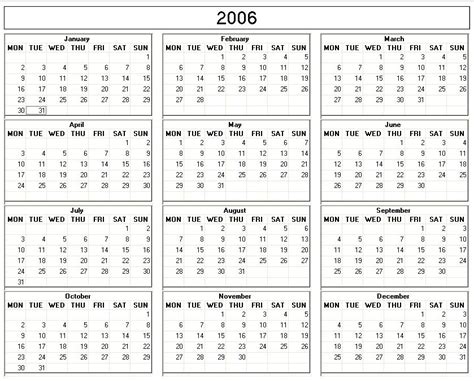 2006 Yearly Calendar Printable 2024 Calendar Printable 2006 Yearly Calendar Printable 2024 Calendar Printable