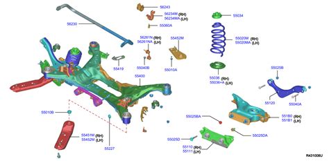 2007 Nissan Altima Member Complete Suspension Rear 55400 6Ca1a
