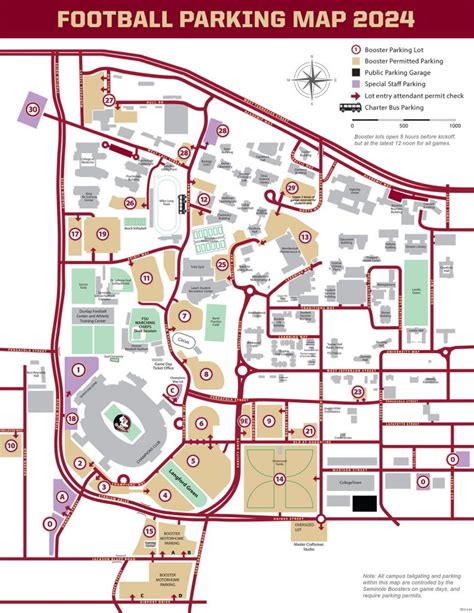 2021 Football Parking Map Florida State University