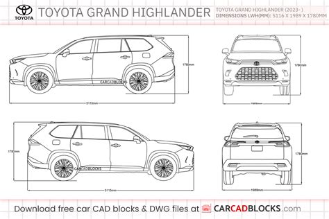 2021 Toyota Highlander Dimensions