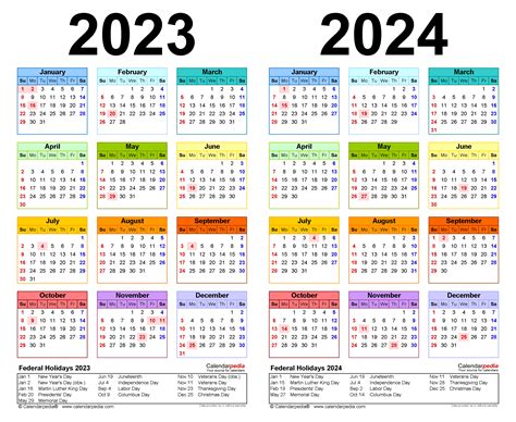 2023 2024 Two Year Calendar Free Printable Word Templates 2023 2024 Two Year Calendar Free Printable Word Templates