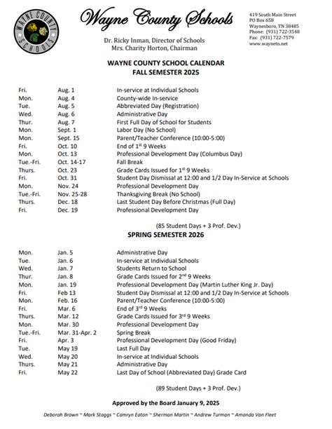 2025 26 School Calendar Wayne County School System 2025 26 School Calendar Wayne County School System