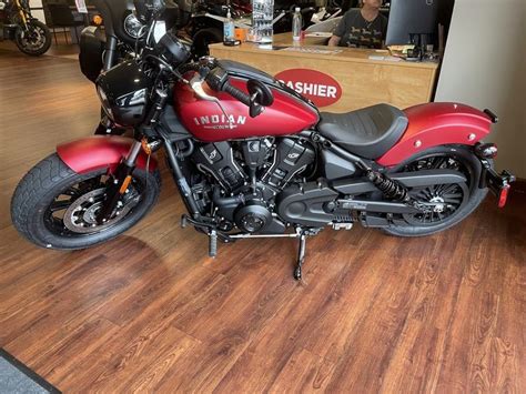 2025 Indian Motorcycle Scout Bobber Limited Tech Sunset Red Smoke Mcgrath Powersports