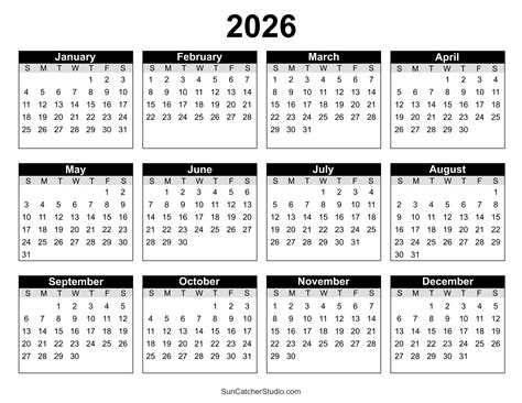 2026 Calendar 2026 Calendar