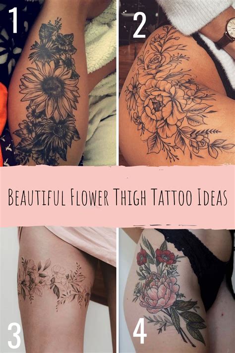 23 Beautiful Flower Thigh Tattoo Ideas