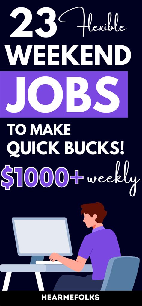 23 Flexible Weekend Jobs To Make Quick Bucks 1 000 Week Work From