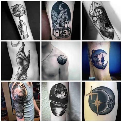 23 Strong Crescent Moon Tattoos For Men