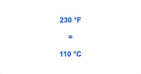 230 Fahrenheit To Celsius What Is 230 F In C