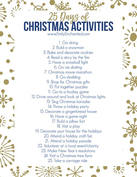 25 Days Of Christmas Activities Do It And How 25 Days Of Christmas Activities Do It And How