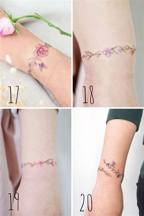 27 Flower Wrist Tattoo Ideas For Bracelet Tattoos Tattoo Glee