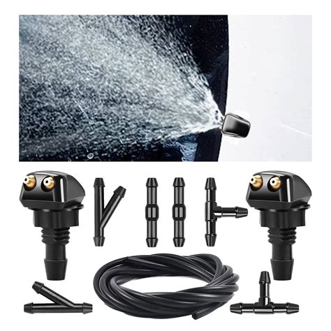 2M Windshield Wiper Washer Nozzle Hose With Connector Kit T Y Straight Pipe Windscreen Spray Jet Water Hose Fluid Tube Joiner Aliexpress
